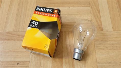 Lampe à incandescence PHILIPS Classictone 40W Claire 230v B22 neuve