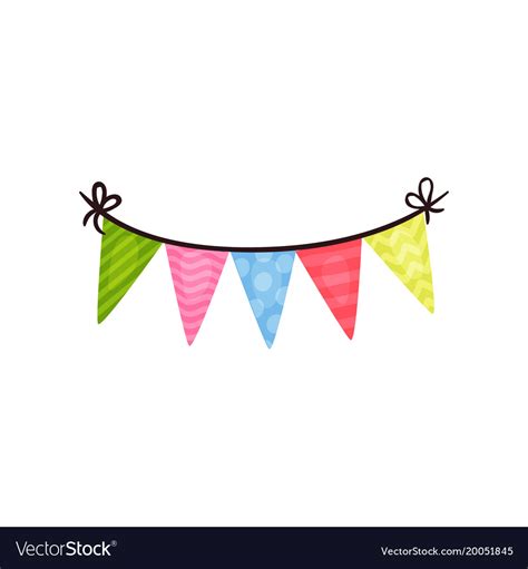 Triangle Bunting Flags With Various Patterns Vector Image