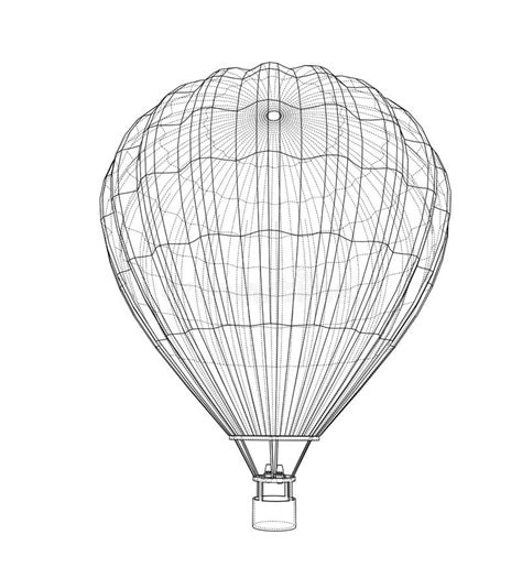 Outline Hot Air Balloon Stock Illustration Illustration Of Airy