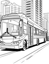 Color Craftables Coloring Pages Vehicles Modern City Bus