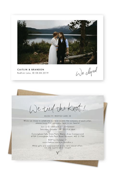 Elopement Announcement Cards | Wedding Announcement Cards