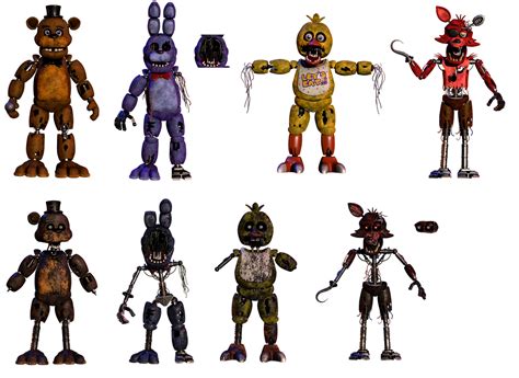 Withered And Ignited Classic Animatronics By Taptun39 On Deviantart