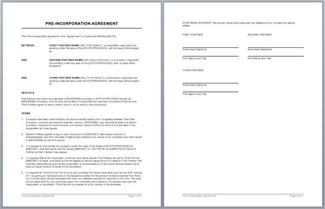 Business Contract Template – Word Templates for Free Download