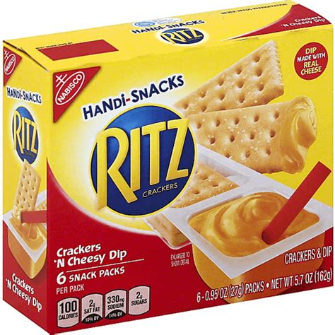 Kraft Handi-Snacks Ritz Crackers 'n Cheese Dip Snack, 6 Pack | Cheese | Donelan's Supermarkets