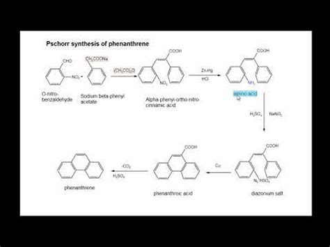 Pschorr Synthesis Of Phenanthrene YouTube