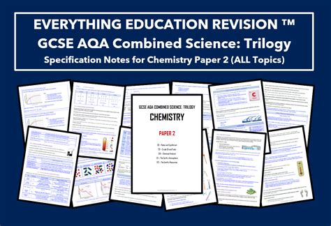 Resource Bundle Gcse Aqa Combined Science Trilogy Specification Revision Notes For Chemistry