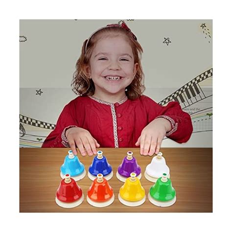 Enfants Handbells Set Note Color Cloche Main Instrument De Mus