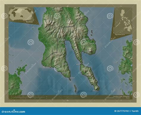 Southern Leyte Philippines Wiki Labelled Points Of Cities Stock Illustration Illustration