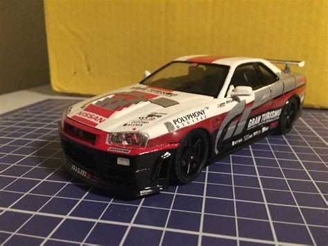 Nismo R34 Gt R Z Tune Sportscar Plastic Model Car Kit 124 Scale