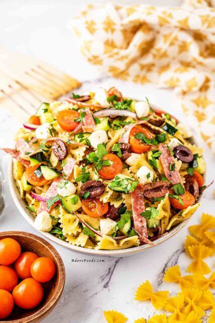 Zesty Italian Pasta Salad With Salami Adore Foods