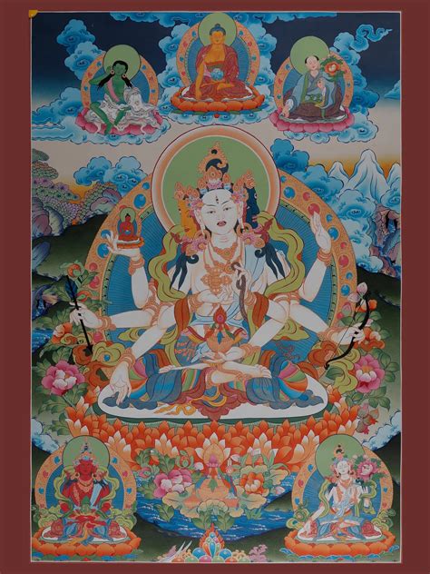 Namgyalma Tibetan Thangka Painting Exotic India Art