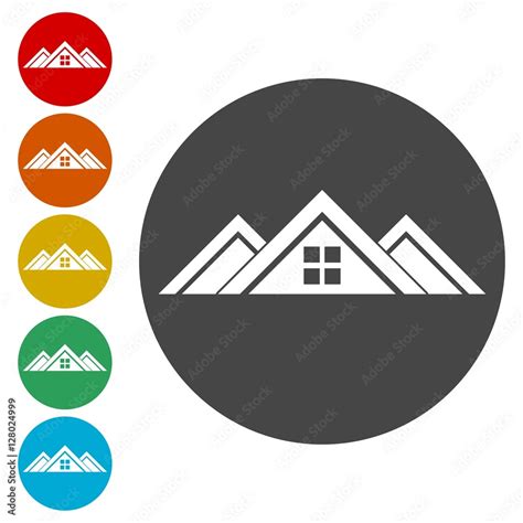 Roof Icon, Roof Icon Vector, Home roof icon Stock Vector | Adobe Stock