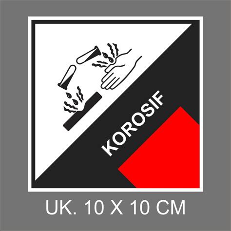 Jual 028 Stiker Korosif Simbol Limbah B3 Uk 10x10 Cm Shopee Indonesia