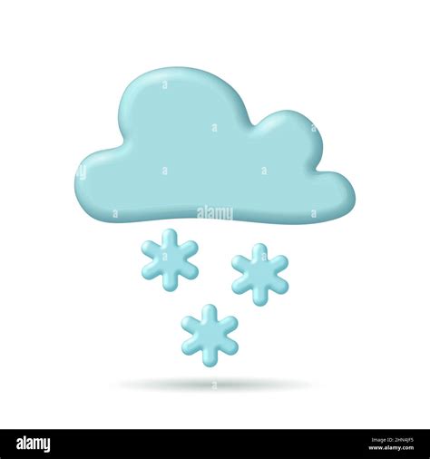 3d Cloud Snowflake Weather Icon Mobile Element Cloudy Camp Travel Logo