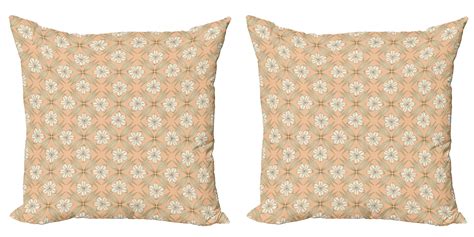 Ambesonne Floral Throw Pillow Cover 2 Pack Vintage Lily Flowers 20