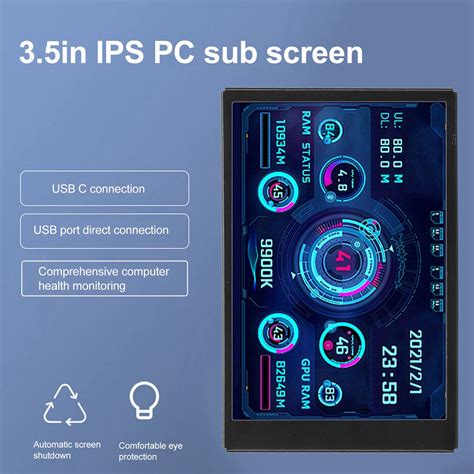 Inch Ips Usb Mini Screen Aida Pc Cpu Ram Hdd Data Monitor Pc