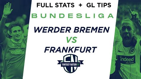 WBN Vs FRK Dream 11 Werder Bremen Vs Frankfurt Dream 11 Bundesliga