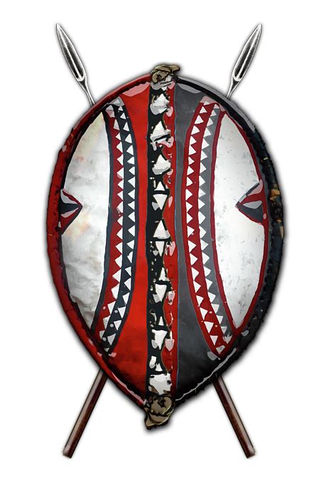 Maasai War Shield With Spears On Red Velvet T Shirt For Sale By Serge