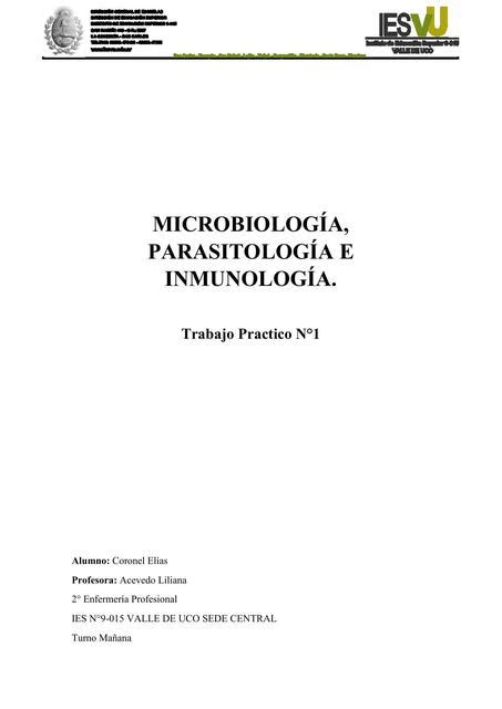 Microbiolog A Parasitolog A E Inmunolog A Elias Coronel Udocz