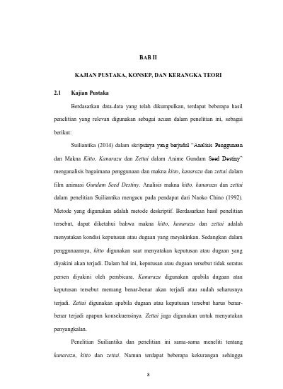 Bab Ii Kajian Pustaka Konsep Dan Kerangka Teori Penelitian Yang