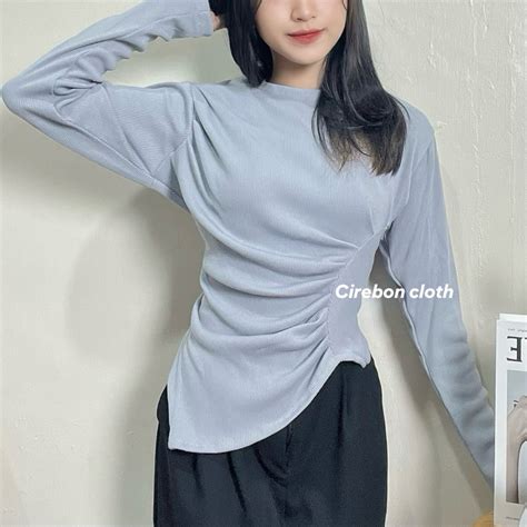 Jual Cirebon Cloth Niya Top Knit Atasan Knit Wanita Korean Top