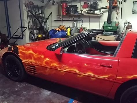 1994 Corvette Custom painted Flames,Hot Rod, Rat Rod, hatch, True fire ...