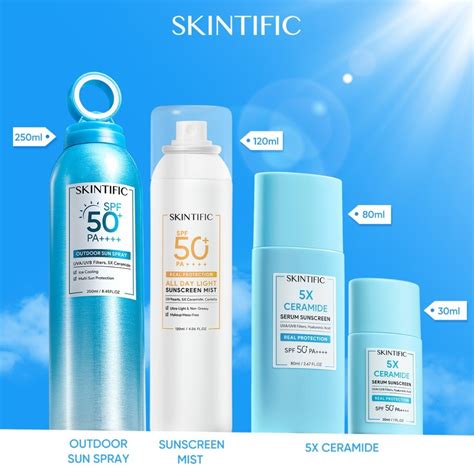 Jual Skintific Sunscreen Collection Spf50 Pa Serum Sunscreen Sunscreen Spray All Day Light