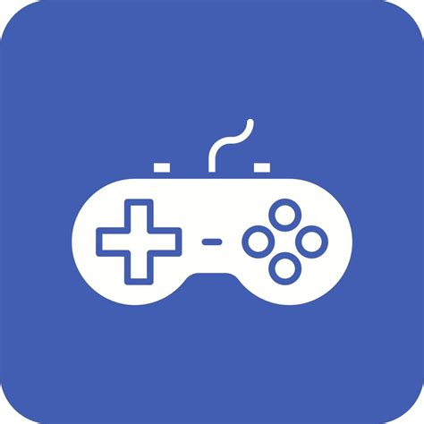 Game Controller Glyph Round Corner Background Icon Vector Art