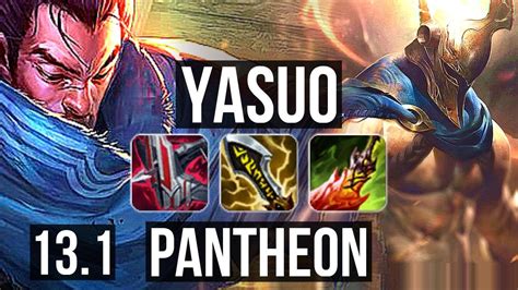 Yasuo Vs Pantheon Top 3 1m Mastery 16 2 10 Legendary Euw Master