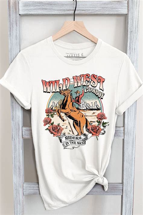 Wild West Cowboy Graphic Tee Cowboy Tee Country Western Shirt Howdy Shirt Yeehaw Shirt