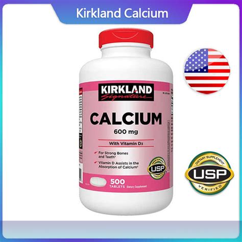 Exp 01 2027 Kirkland Signature Calcium 600 Mg With Vitamin D3 500 Tablets Th