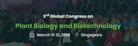 3rd Global Congress On Plant Biology And Biotechnology