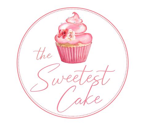 Sweet Blush Cupcake Logo Watercolor Logo Bakery Logo Etsy Cupcake