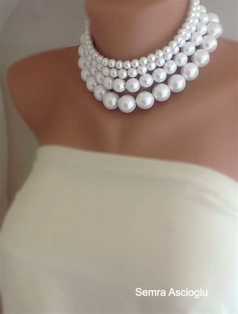 Hmbysemraascioglu Pearl Choker Beaded Jewelry Bridal Jewelry