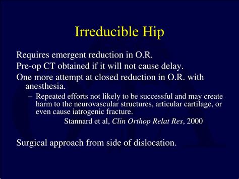 Ppt Hip Dislocations And Femoral Head Fractures Powerpoint