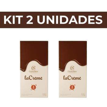 Kit 2 Tabletes LaCreme Ao Leite 100g Cacau Show Chocolate Barra De