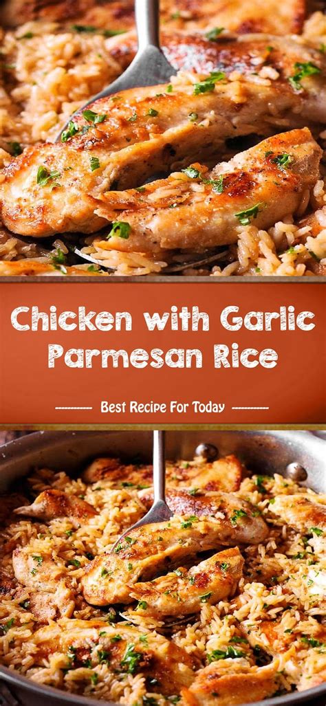 Chicken With Garlic Parmesan Rice