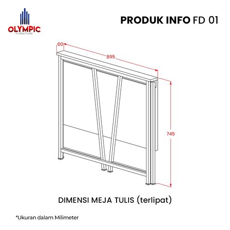 Meja Lipat Olympic Minimalis Folding Desk FD 01 Olympic Furniture