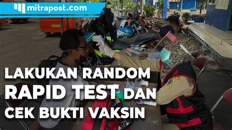 Video Posko Nataru Pati Akan Lakukan Random Rapid Test Dan Cek Bukti