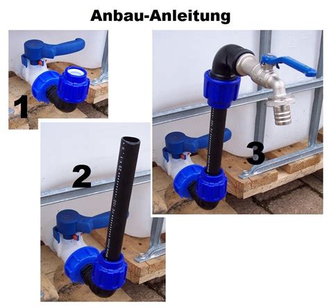 Ibc Schwanenhals Auslaufhahn F R Regen Wasser Tank