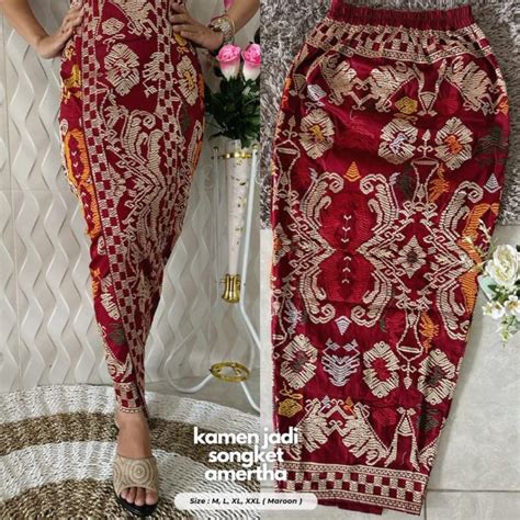 Jual Rok Bali Kamen Jadi Songket Bordir Shopee Indonesia