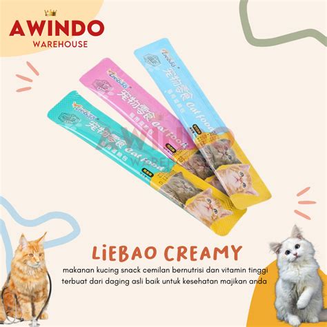 Jual LIEBAO CREAMY CAT Makanan Snack Cemilan Kucing Adult Kitten Lie