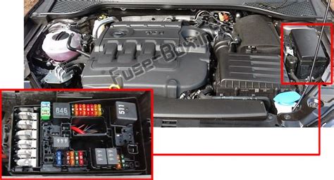 Fusibles y relés para SEAT León Mk3 5F 2013 2019 diagramas de