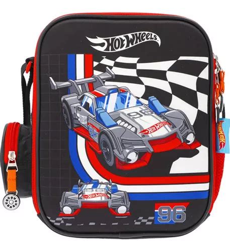 Lonchera Escolar Hot Wheels Hws Lb A Color Negro Env O Gratis