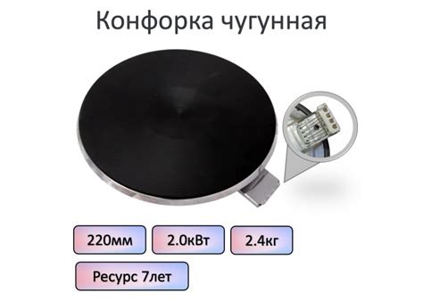 Конфорка 220 мм, 2 кВт, 220 В