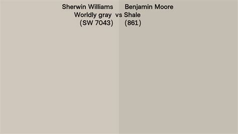 Sherwin Williams Worldly Gray Sw 7043 Vs Benjamin Moore Shale 861 Side By Side Comparison