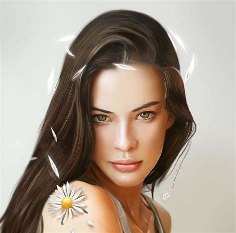 Beauty Art Luminos Yasar Vurdem Woman Girl Flower Face Portrait