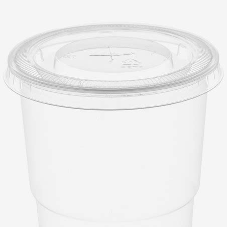 RPET Flat Lids With Hole X 78 Mm 50 Pcs Beer Juices Cocktails Ice