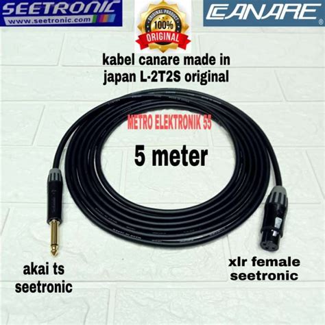 Promo Kabel Canare Jack Xlr Female To Akai Mm Black Meter