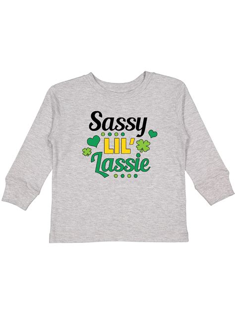 Inktastic Saint Patricks Day Sassy Lil Lassie With Shamrocks T